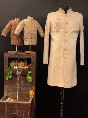 Hand Embroidered Designer Groom Sherwani