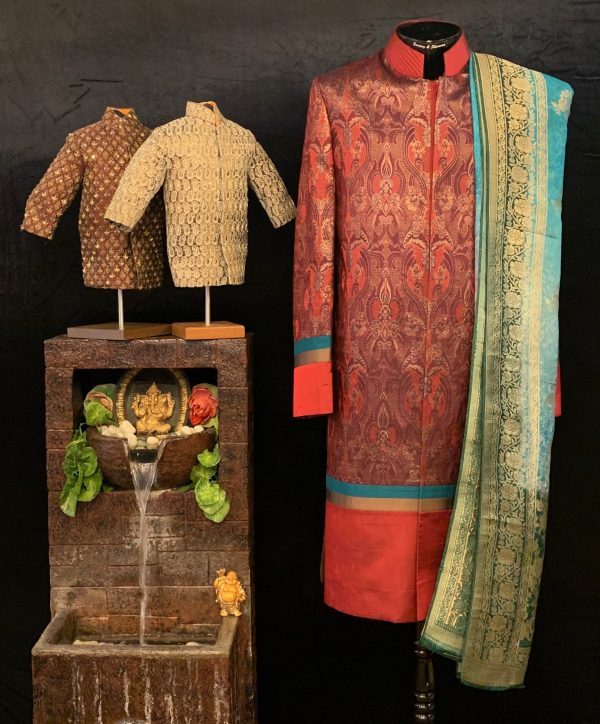 Banarasi Silk Designer Wedding Sherwani