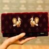 Designer Maroon Velvet Clutch