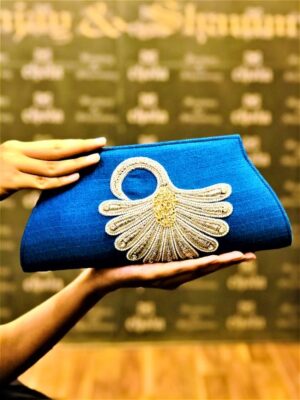 Elegant Cerulean Blue Clutch