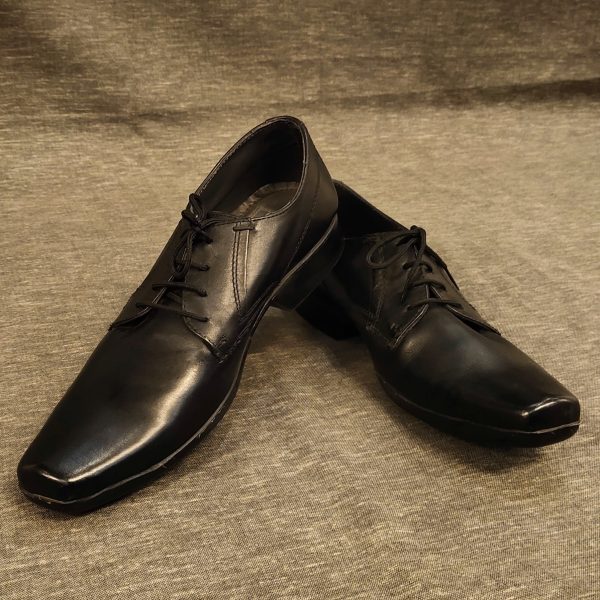 Stylish Formal Black Leather Lace Shoes