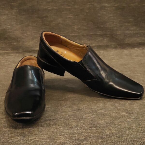 Classic Black Leather Slip-On Shoe
