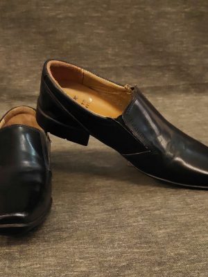 Classic Black Leather Slip-On Shoe