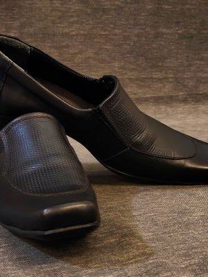 Formal Black Leather Slip-On Shoes