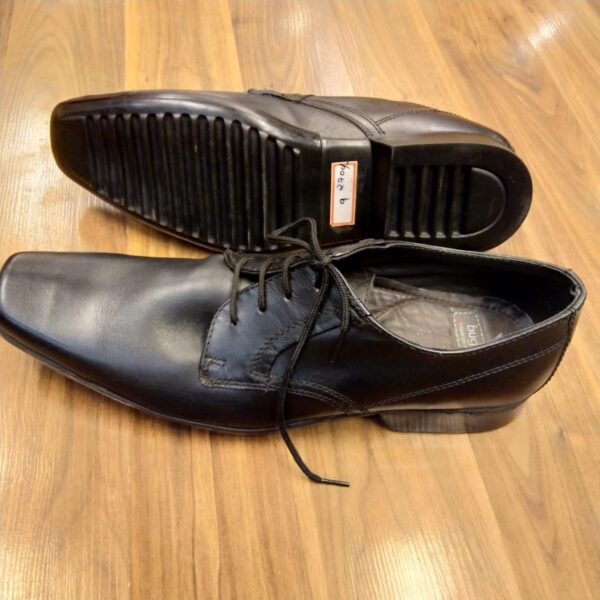 Stylish Formal Black Leather Lace Shoes - Image 2
