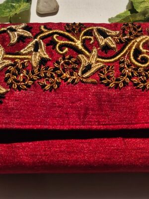 Designer Maroon Red Clutch