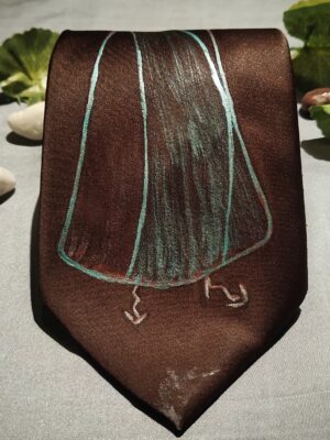 Model Painted Designer Coffee Brown Tie