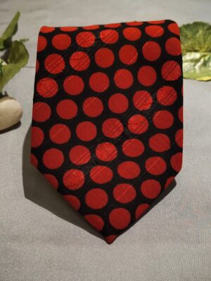 Stylish Black & Red Polka Dots Tie