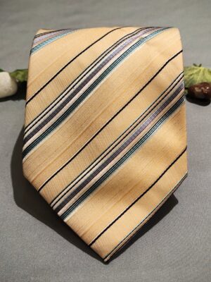 Classic Bubblegum Orange Strips Tie
