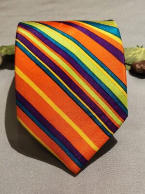 Stylish Neon Strips Tie