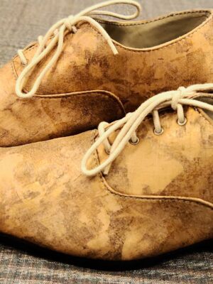 Digital Printed Silk Designer Peach Shoes