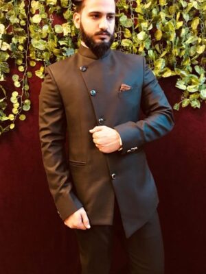 Stylish Overlapped Designer Black Bandgala