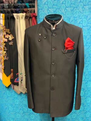 Classic Black Designer Bandgala