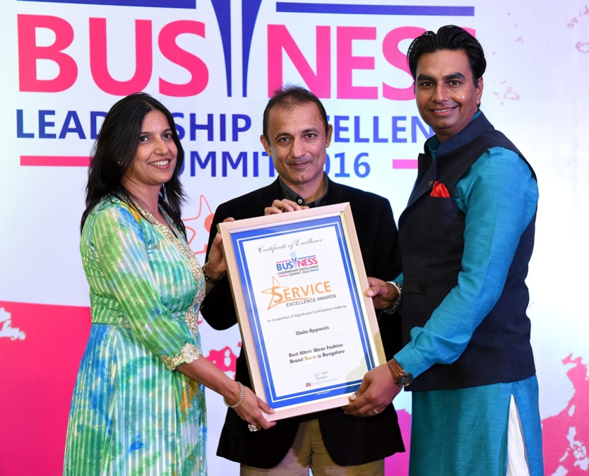 Awarded Best Fashion Designer in Karnataka at the hands of